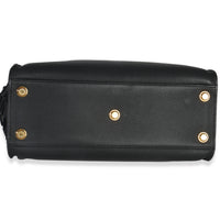 Louis Vuitton Black Calfskin Monogram Tufting On My Side MM Handbag stamp