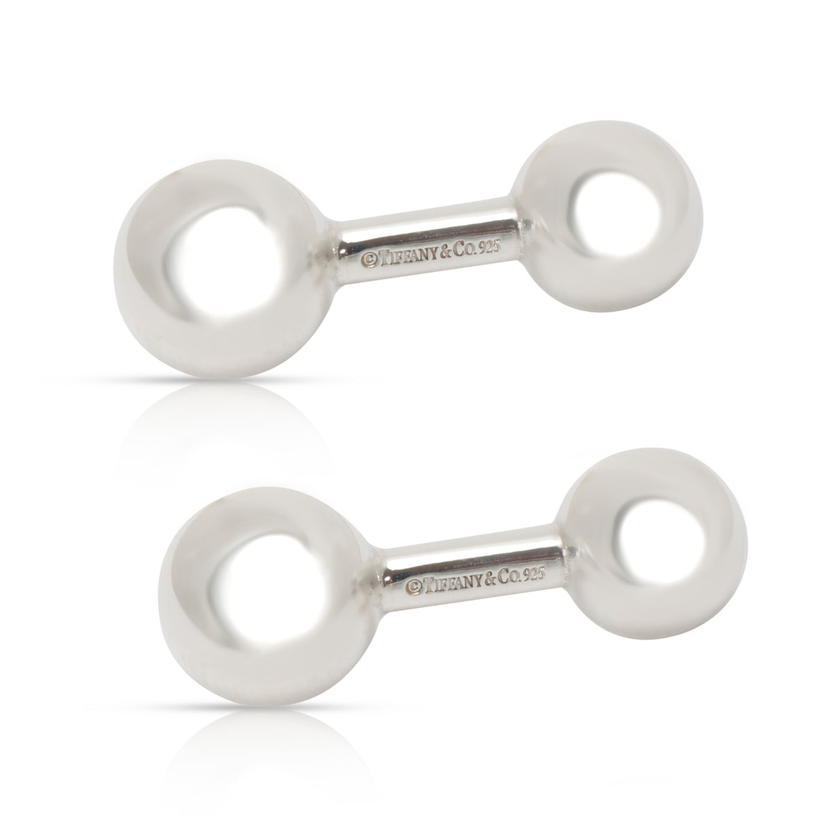 Tiffany & Co. Sterling Silver  Ball Cufflinks sv