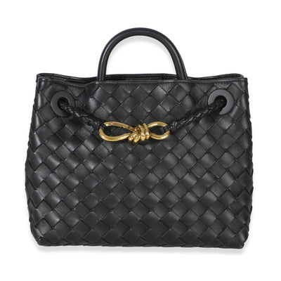 Bottega Veneta Black Nappa Intrecciato Small Andiamo Bag Handbag id