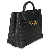 Bottega Veneta Black Nappa Intrecciato Small Andiamo Bag Handbag pv