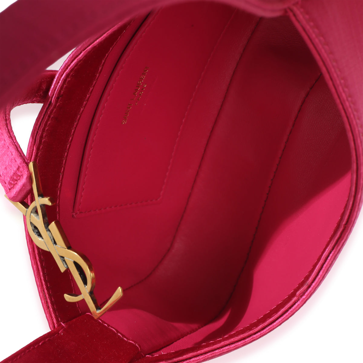 Saint Laurent Pink Satin Mini Le 5 A 7 Hobo Handbag av