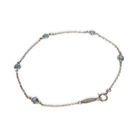Tiffany & Co. Platinum Aquamarine Elsa Peretti Color By The Yard Bracelet pv