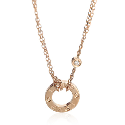 Cartier Rose Gold Diamond Love Necklace fv