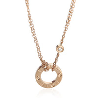 Cartier Rose Gold Diamond Love Necklace fv