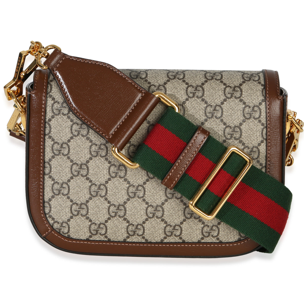 Gucci Beige Ebony GG Supreme Canvas 1955 Horsebit Shoulder Bag Handbag 4
