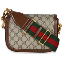 Gucci Beige Ebony GG Supreme Canvas 1955 Horsebit Shoulder Bag Handbag 4
