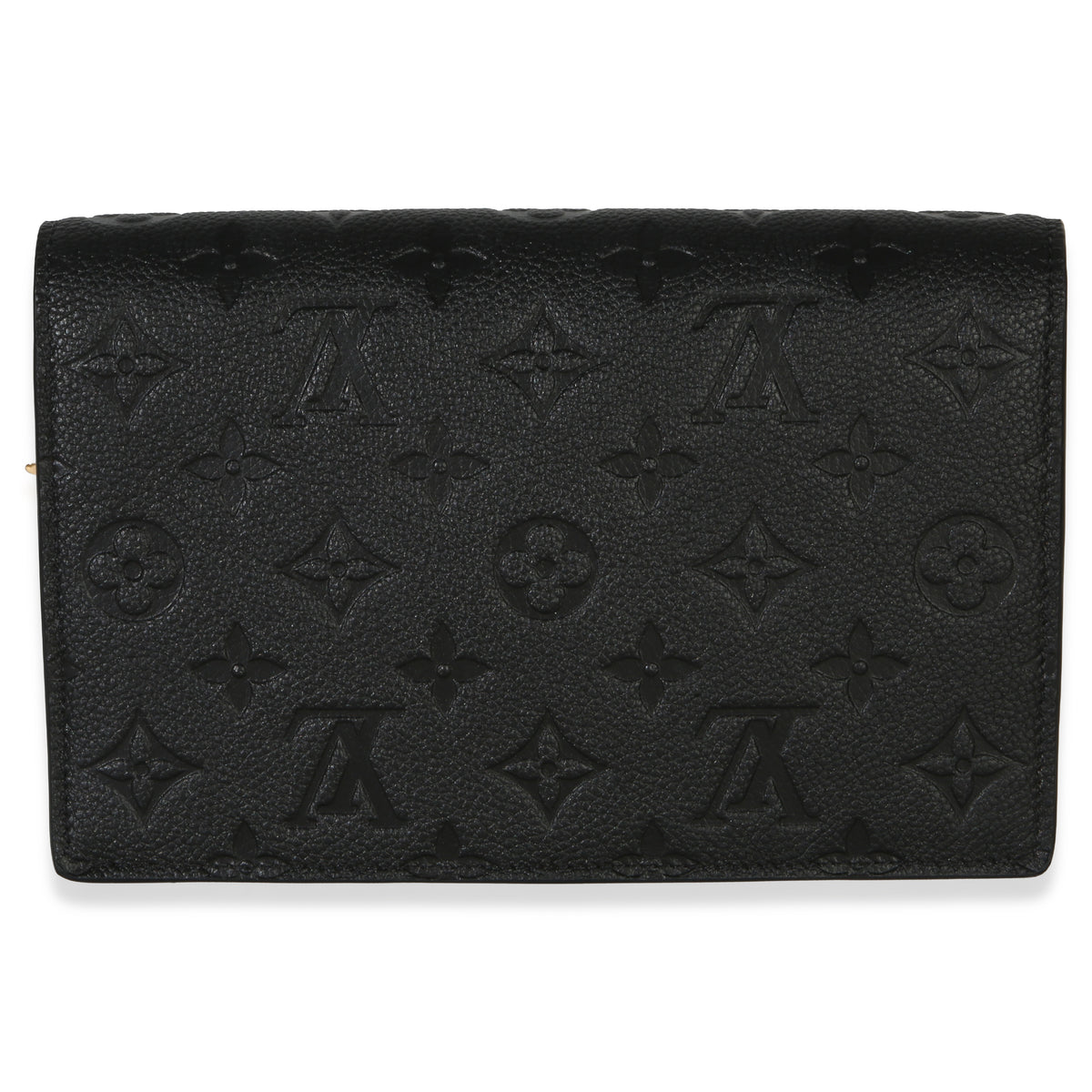 Louis Vuitton Black Monogram Empreinte Vavin Chain Wallet Handbag bv