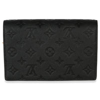 Louis Vuitton Black Monogram Empreinte Vavin Chain Wallet Handbag bv