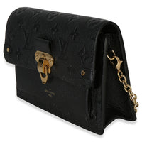 Louis Vuitton Black Monogram Empreinte Vavin Chain Wallet Handbag sv