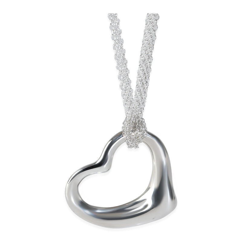 Tiffany & Co. Sterling Silver  Elsa Peretti Open Heart Pendant fv