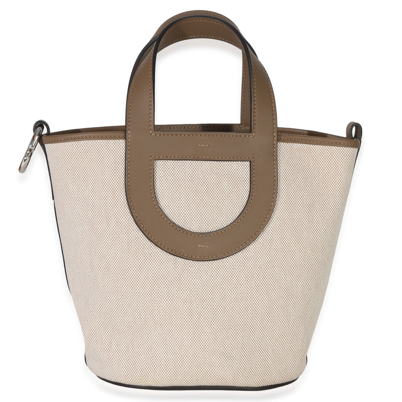 Hermès Toile H Swift Ecru Beige De Weimar In The Loop 18 PHW Handbag fv