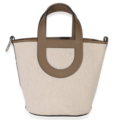 Hermès Toile H Swift Ecru Beige De Weimar In The Loop 18 PHW Handbag fv