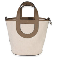 Hermès Toile H Swift Ecru Beige De Weimar In The Loop 18 PHW Handbag bv