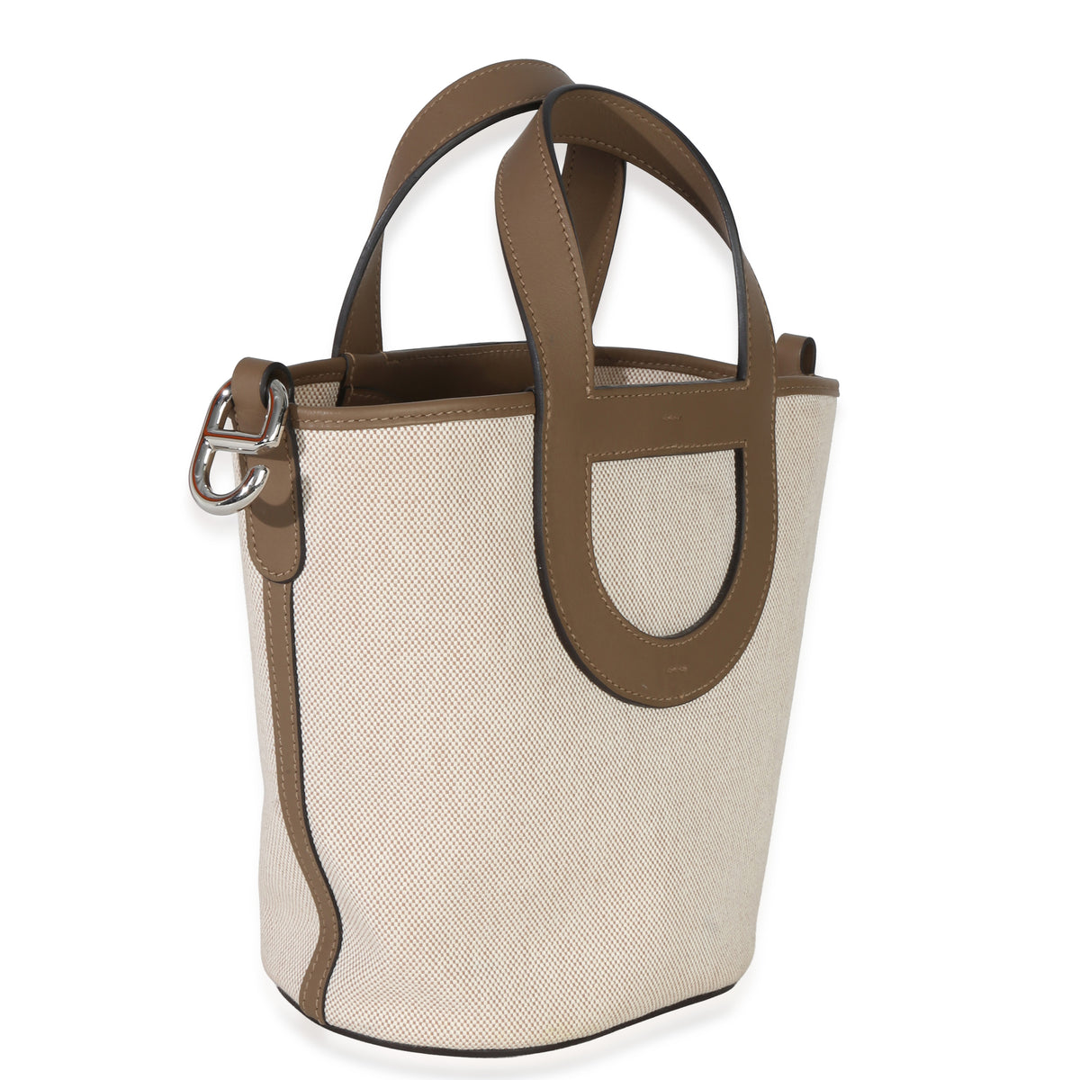 Hermès Toile H Swift Ecru Beige De Weimar In The Loop 18 PHW Handbag pv