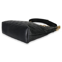 Louis Vuitton Black Monogram Embossed Lambskin Coussin MM Hobo Handbag pv