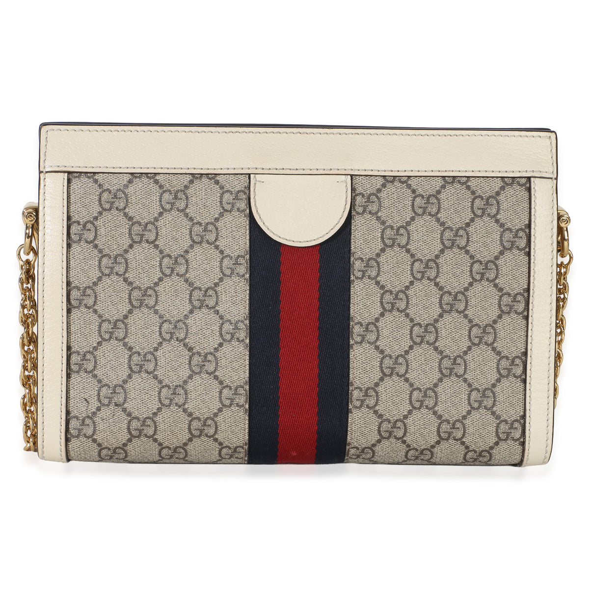 Gucci Cream GG Supreme Web Ophidia GG Small Shoulder Bag Handbag bv