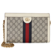 Gucci Cream GG Supreme Web Ophidia GG Small Shoulder Bag Handbag fv