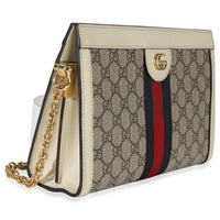 Gucci Cream GG Supreme Web Ophidia GG Small Shoulder Bag Handbag pv