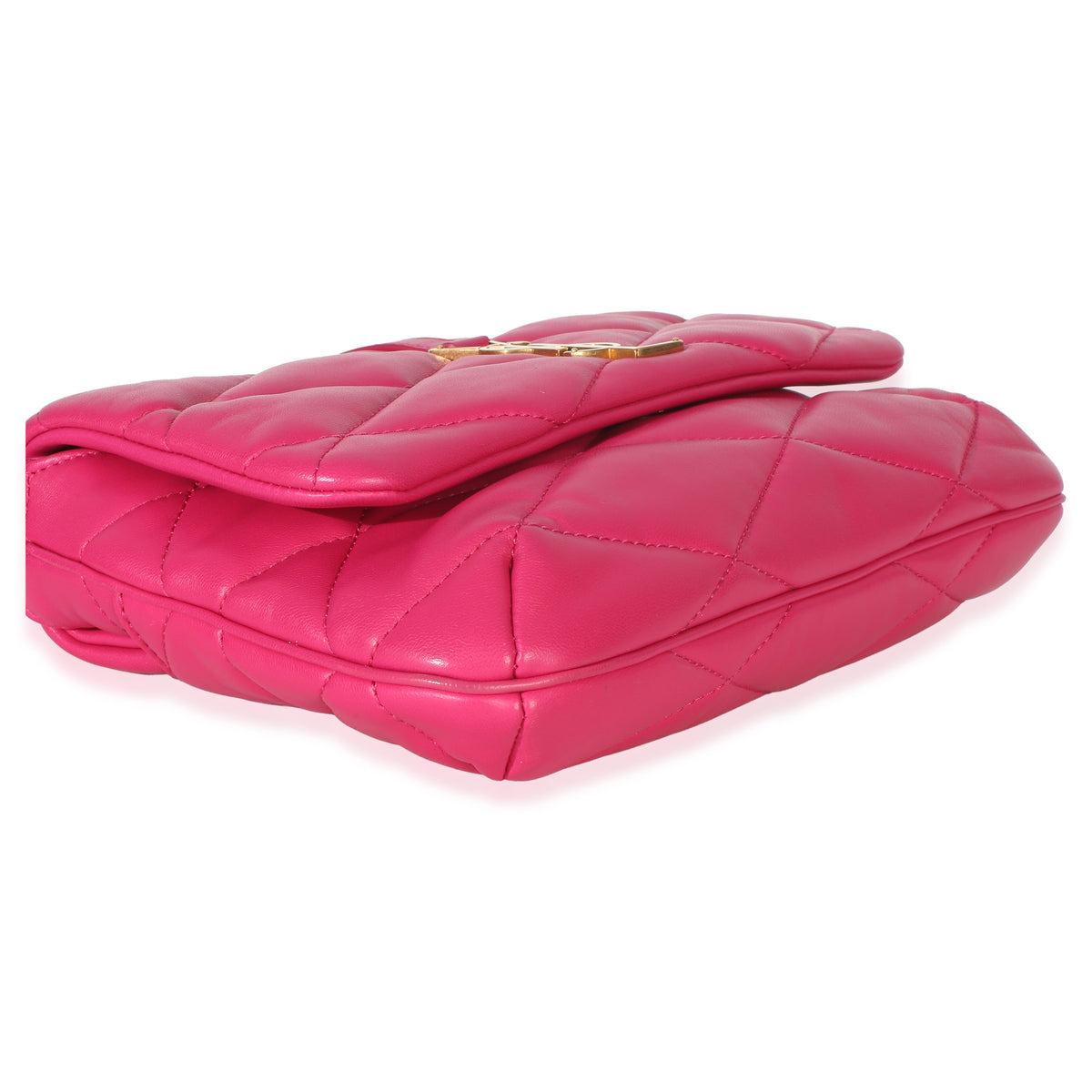 Saint Laurent Pink Diamond Quilted Lambskin Le 5 a 7 Shoulder Flap Bag Handbag av