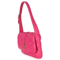 Saint Laurent Pink Diamond Quilted Lambskin Le 5 a 7 Shoulder Flap Bag Handbag pv