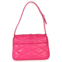 Saint Laurent Pink Diamond Quilted Lambskin Le 5 a 7 Shoulder Flap Bag Handbag stamp