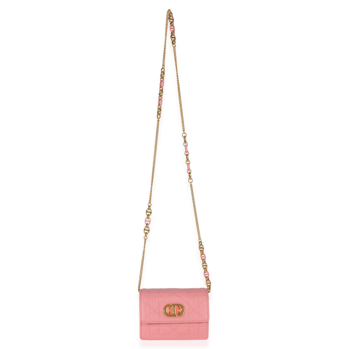 Christian Dior Pink Macrocannage Calfskin Micro Miss Caro Chain Bag Handbag av