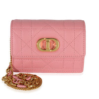 Christian Dior Pink Macrocannage Calfskin Micro Miss Caro Chain Bag Handbag fv