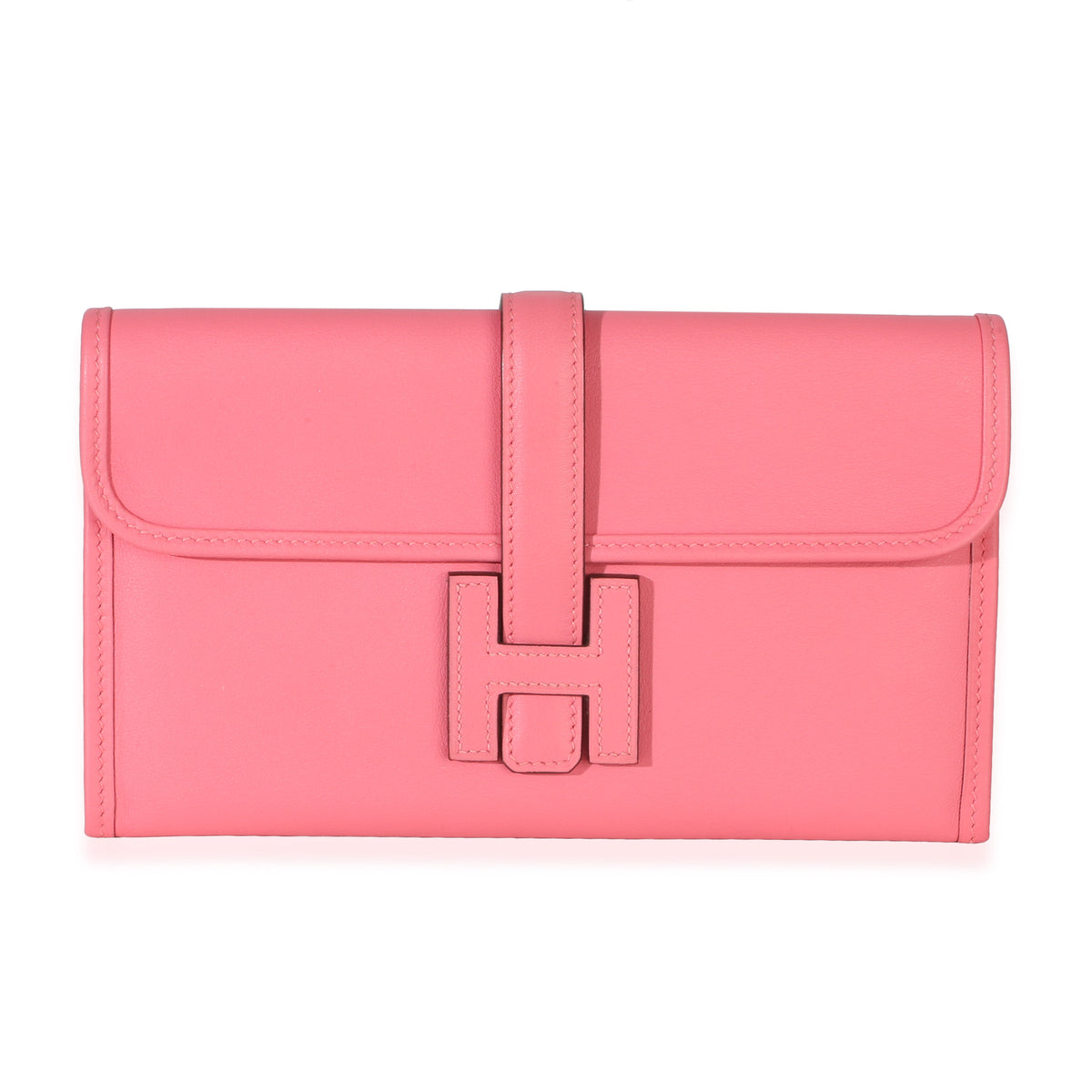 Hermès Rose Azalee Jige Duo Mini Clutch Wallet id