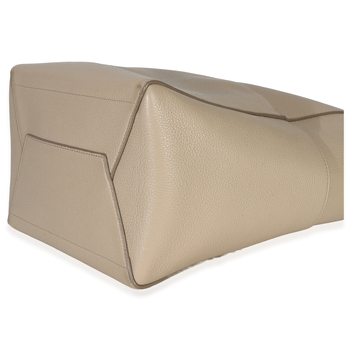Celine Taupe Soft Grained Calfskin Medium Sangle Bucket Bag Handbag box