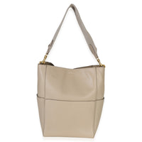 Celine Taupe Soft Grained Calfskin Medium Sangle Bucket Bag Handbag bv
