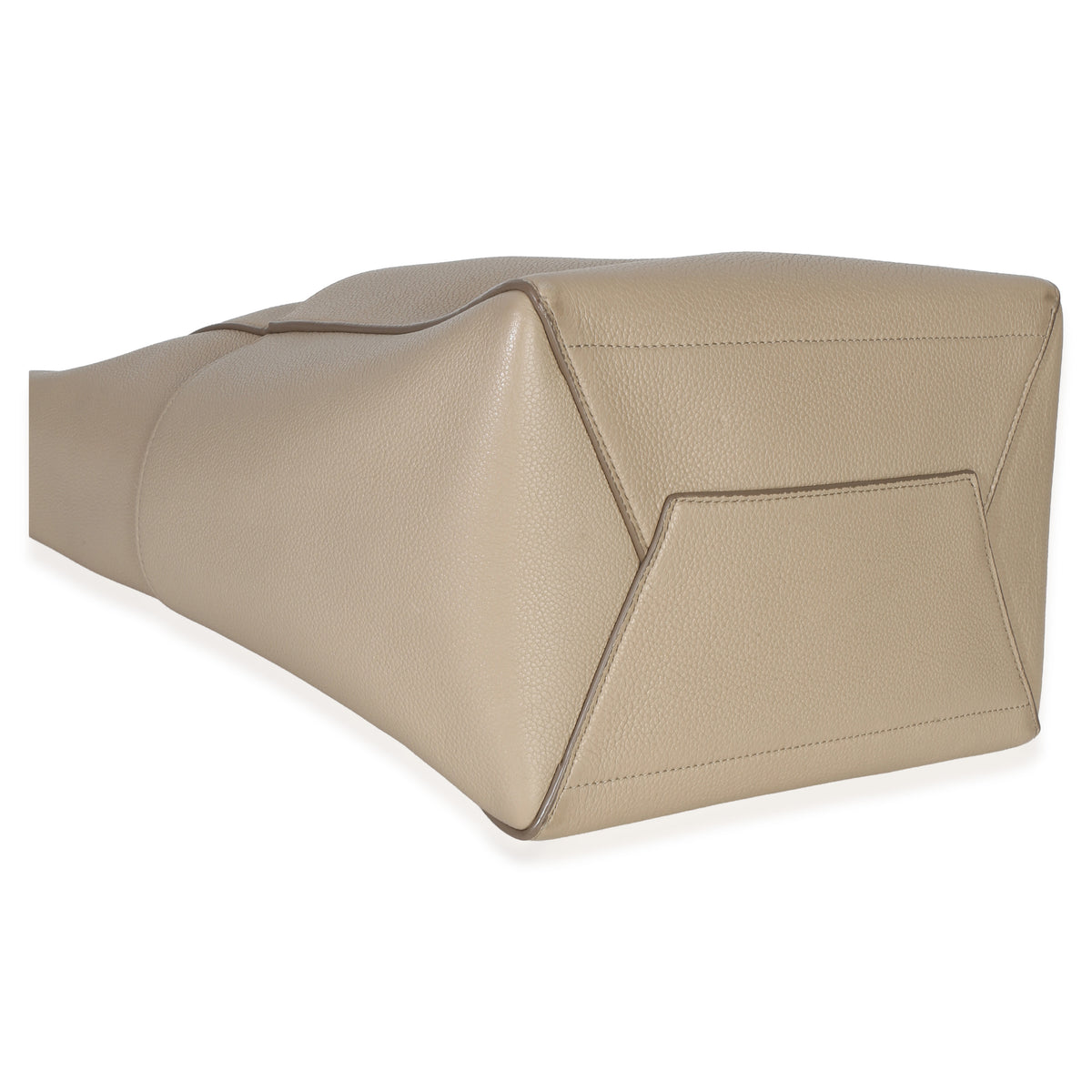 Celine Taupe Soft Grained Calfskin Medium Sangle Bucket Bag Handbag clasp