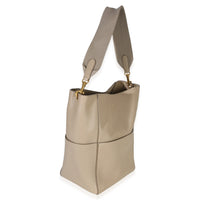 Celine Taupe Soft Grained Calfskin Medium Sangle Bucket Bag Handbag pv