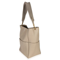Celine Taupe Soft Grained Calfskin Medium Sangle Bucket Bag Handbag sv