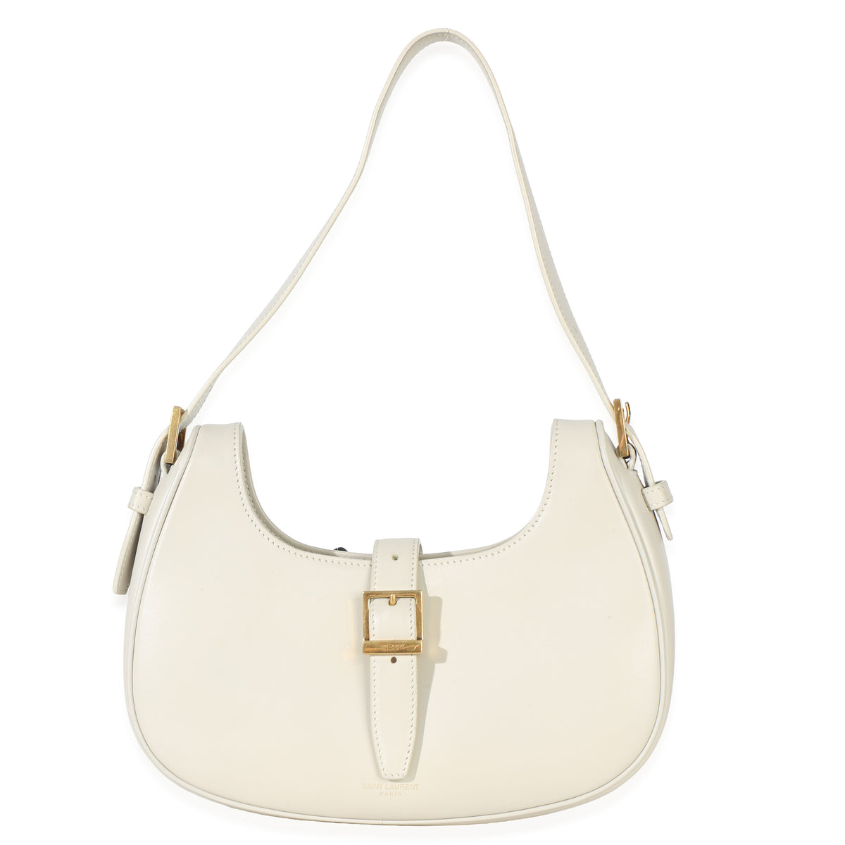 Saint Laurent Cream Smooth Calfskin Le Fermoir Hobo Handbag id