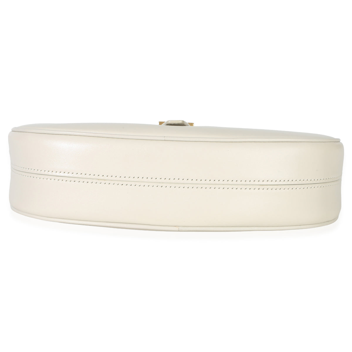 Saint Laurent Cream Smooth Calfskin Le Fermoir Hobo Handbag stamp