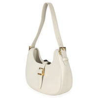 Saint Laurent Cream Smooth Calfskin Le Fermoir Hobo Handbag sv