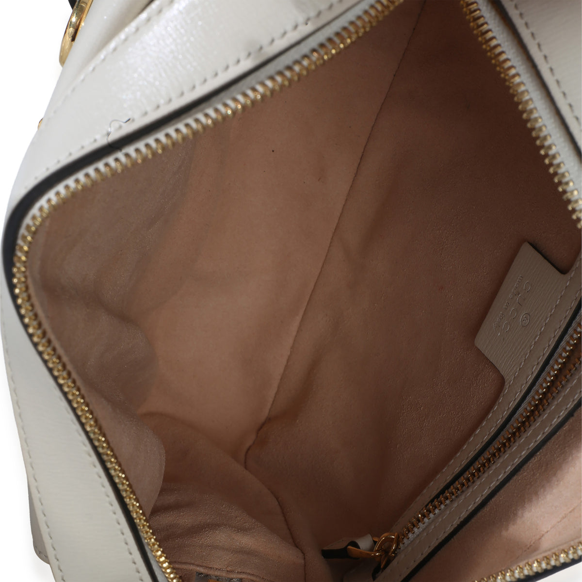 Gucci White Textured Calfskin Small Horsebit 1955 Shoulder Bag Handbag ad1