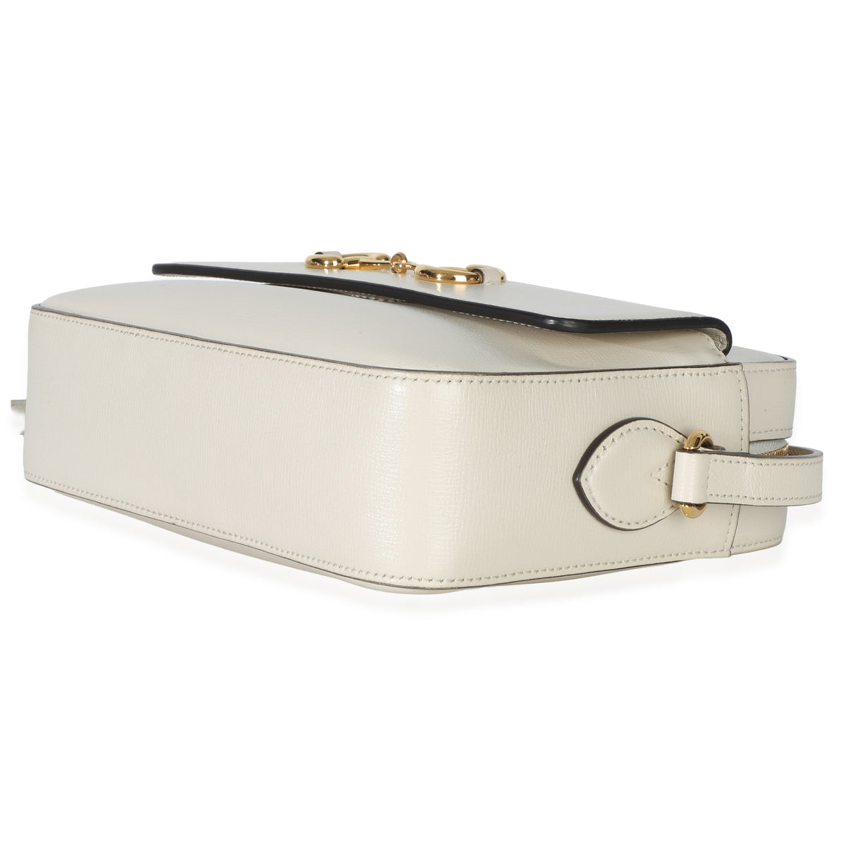 Gucci White Textured Calfskin Small Horsebit 1955 Shoulder Bag Handbag box