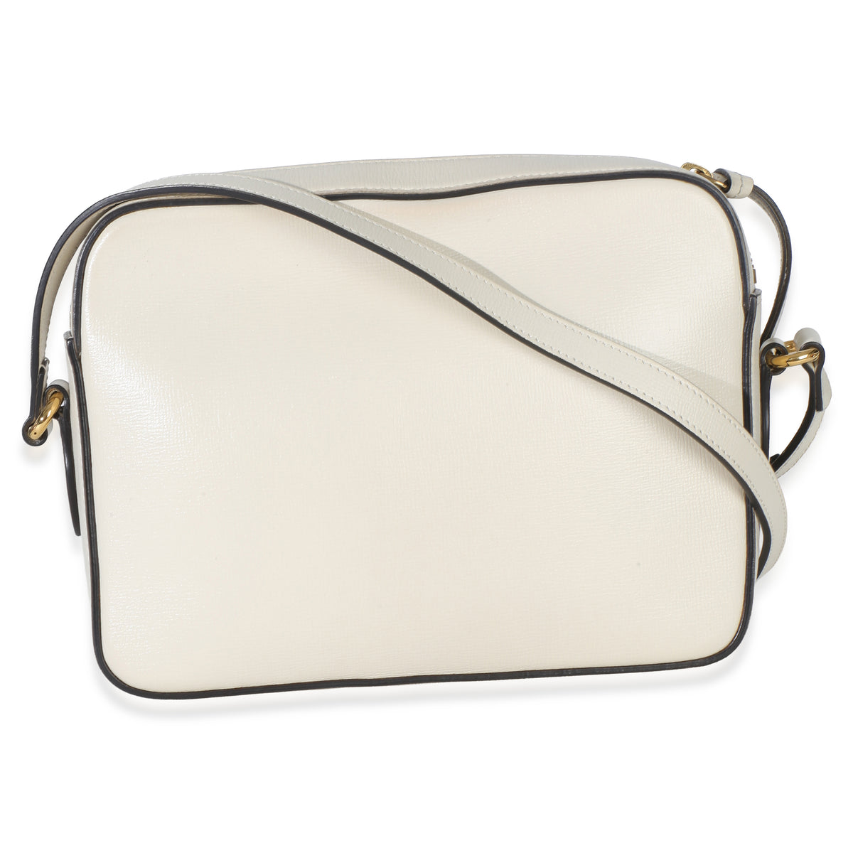 Gucci White Textured Calfskin Small Horsebit 1955 Shoulder Bag Handbag bv