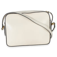 Gucci White Textured Calfskin Small Horsebit 1955 Shoulder Bag Handbag bv