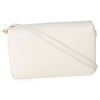 Saint Laurent Cream Smooth Calfskin Le Maillon Satchel Handbag bv
