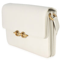 Saint Laurent Cream Smooth Calfskin Le Maillon Satchel Handbag sv