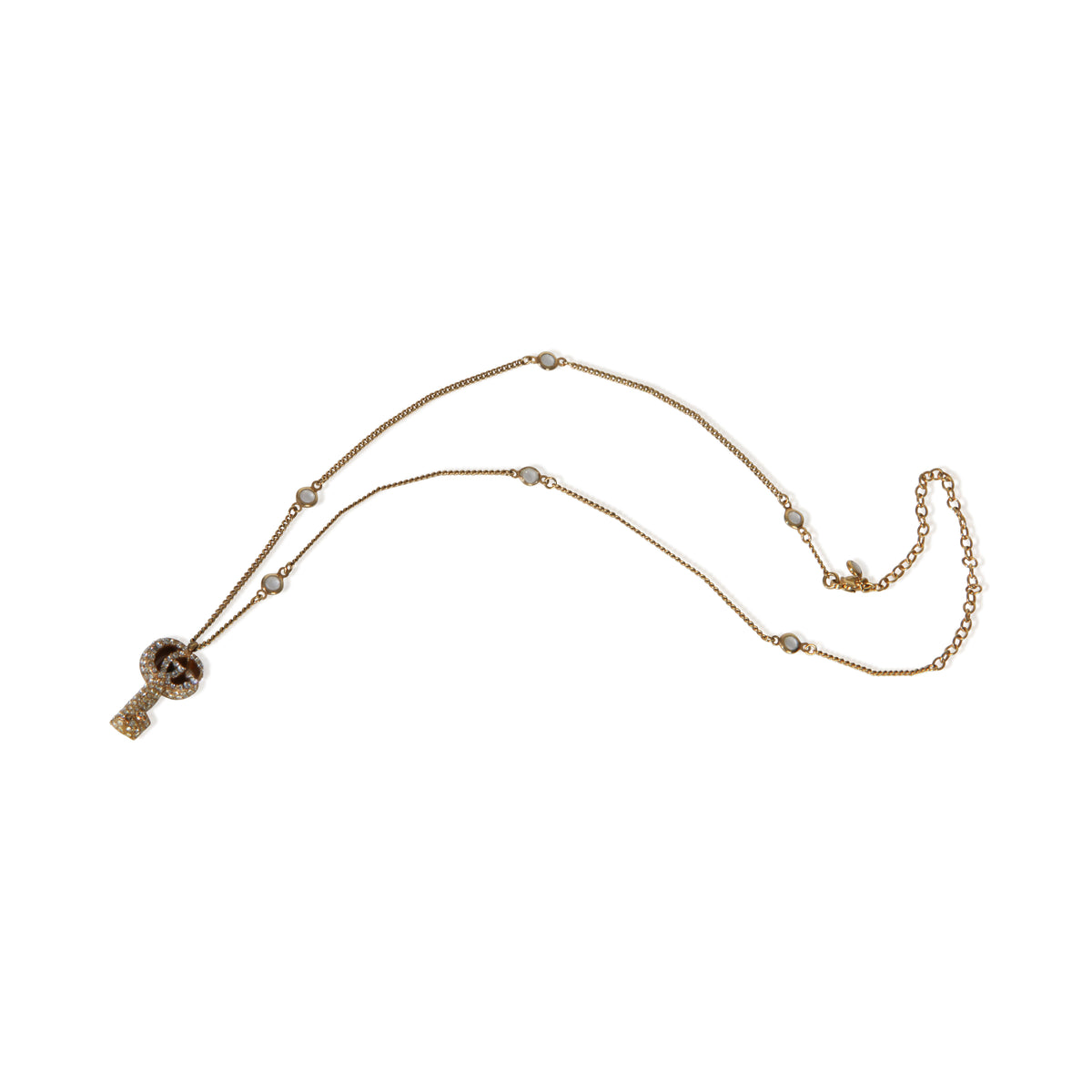 Gucci Gold Plated  Double G Key Pendant pv