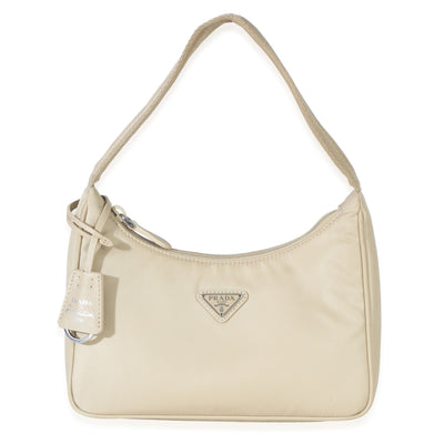 Prada Beige Re Nylon Re Edition 2000 Mini Bag Handbag fv