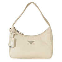 Prada Beige Re Nylon Re Edition 2000 Mini Bag Handbag fv