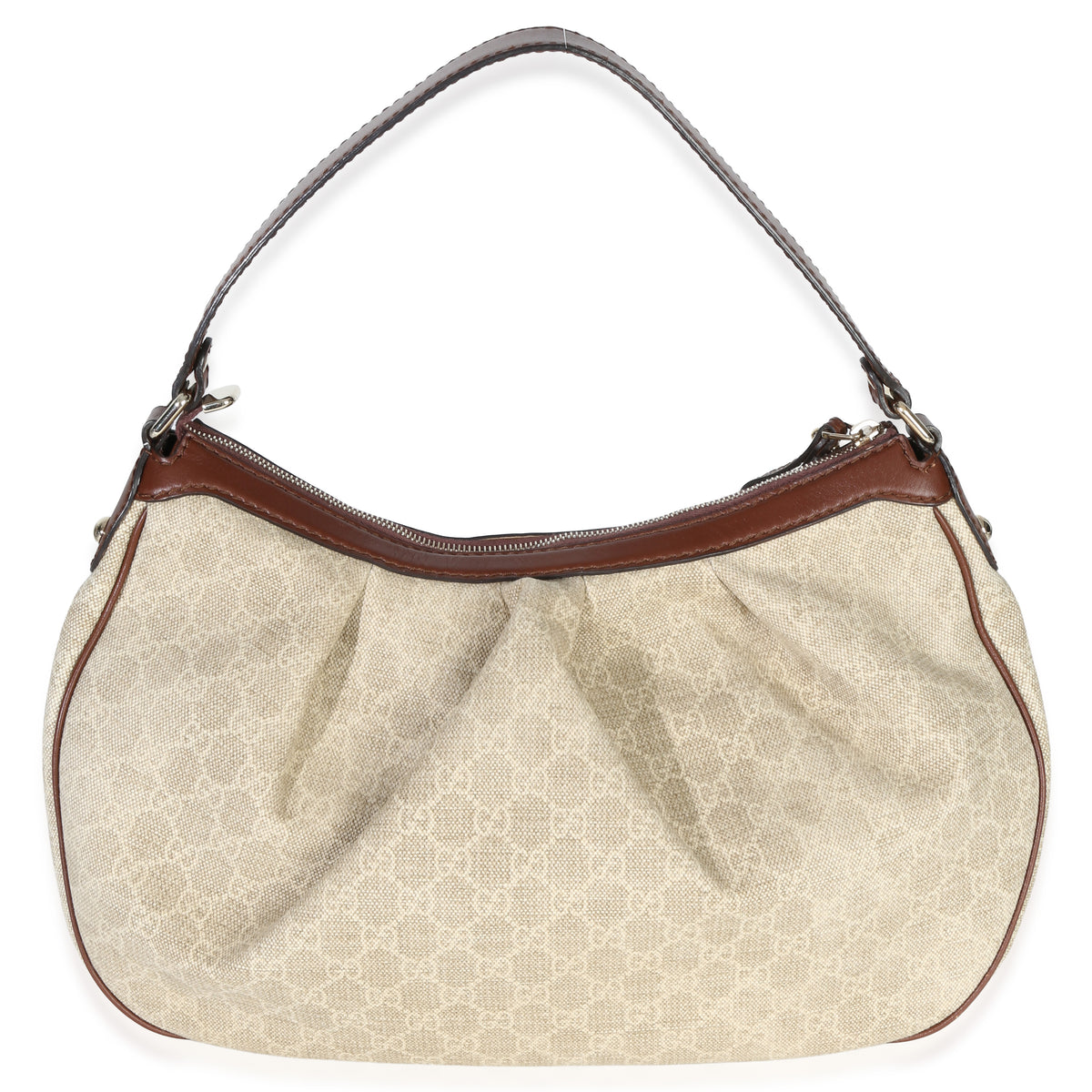 Gucci Beige GG Canvas Medium Sukey Hobo Handbag bv