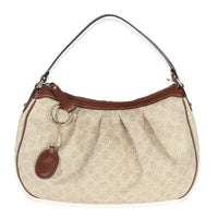 Gucci Beige GG Canvas Medium Sukey Hobo Handbag fv