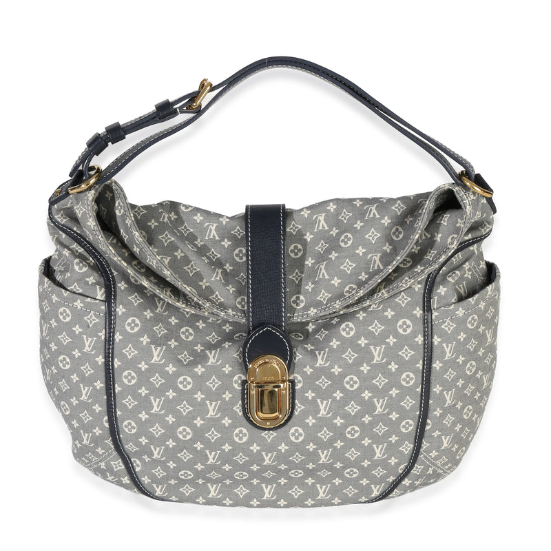Louis Vuitton Navy Monogram Idylle Canvas Romance Hobo Handbag fv