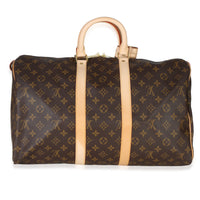 Louis Vuitton Monogram Canvas Keepall 45 Handbag fv