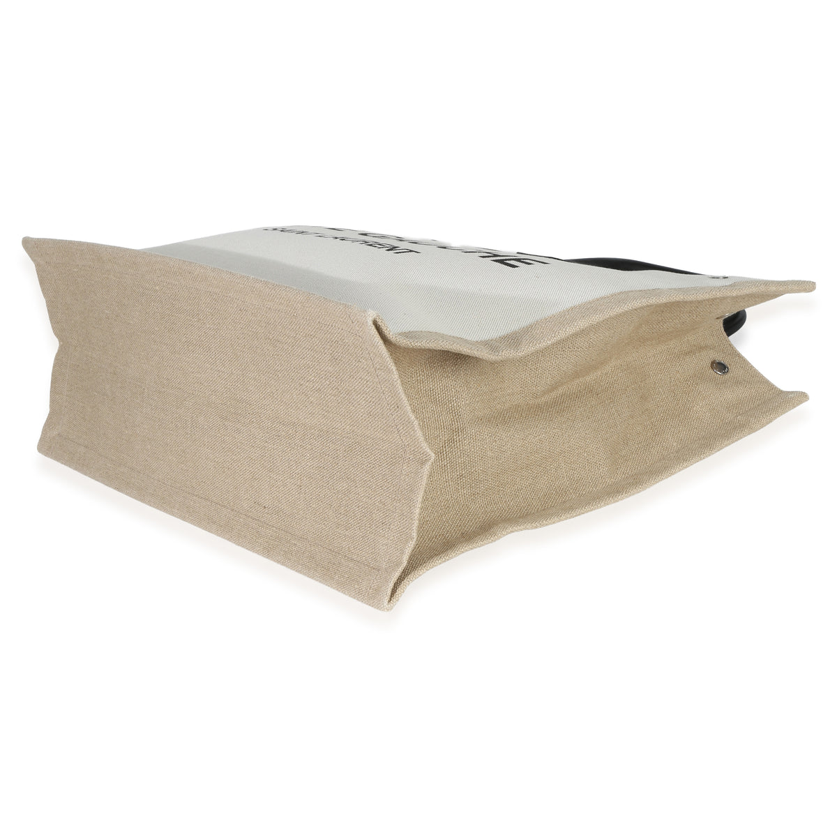 Saint Laurent Beige Linen Rive Gauche Tote Handbag box